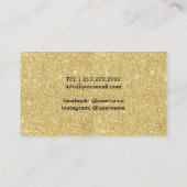 Seamstress-bandmaker Gold Glitter Visitekaartje (Achterkant)