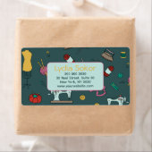 Seamstress Boutique Tailing Étiquette d'expédition (En situation)