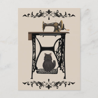 Seamstress Cats Lovers - naaimachine Briefkaart