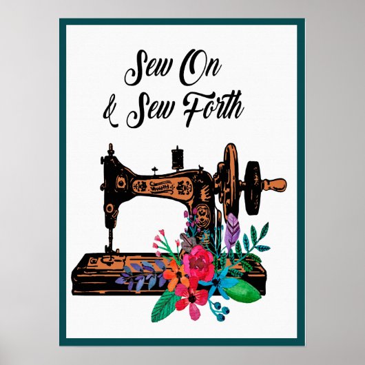Seamstress-container voor naadloos naaien en naaie poster (Voorkant)