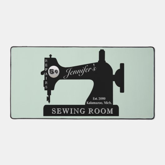 Seamstress Quilter Naaimachine Pads Desk Mats (Voorkant)