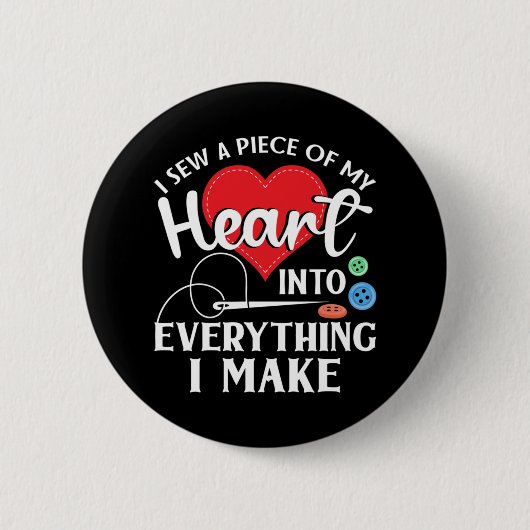 Seamstress Quilting Knitting Ronde Button 5,7 Cm (Voorkant)