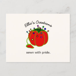 Seamstress Red Pin kussen Seamstress not Postcar Briefkaart