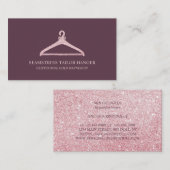 Seamstress Tailor Hanger Burgundy Visitekaartje (Voorkant / Achterkant)