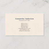 Seamstress & Tailor Visitekaartje (Achterkant)