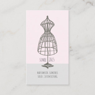 Seamstress Vintage Dress Form Visitekaartje