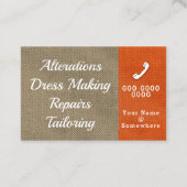 Seamstress Visitekaartje (Achterkant)