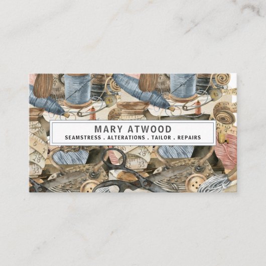 Seamstress Visitekaartje (Voorkant)