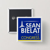 Sean Bielat voor het Congres Grote Letter Button (Voorkant /achterkant)
