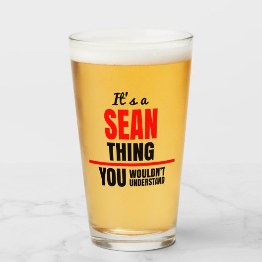 Sean ding dat je niet zou begrijpen glas (Voorkant gevuld)