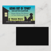 Séance de Chambre/animal familier et carte de (Devant / Derrière)