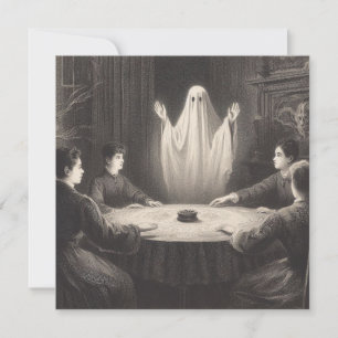 Seance met Ghost verschijnen Antiek illustratie Kaart