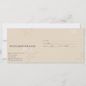 séance photo, photo shoot biege carte cadeau, (Dos)