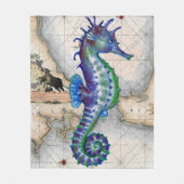 Seapaard Map Gibraltar Fleece Deken (Voorkant)