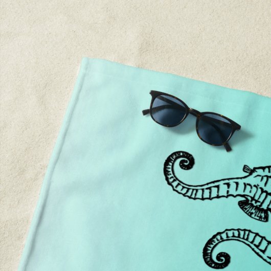 Seapaarden Aqua Strandlaken (In situ)