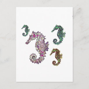 Seapaarden Art van LeahG Briefkaart
