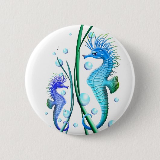 Seapaarden Cartoon Button (Voorkant)
