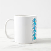 Seapaarden en Blue Waves Pattern Koffiemok (Links)