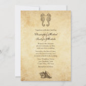  Seapaarden en Conch Shell Beach Wedding Kaart (Achterkant)