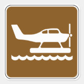Seaplanes Sign Vierkante Sticker (Voorkant)