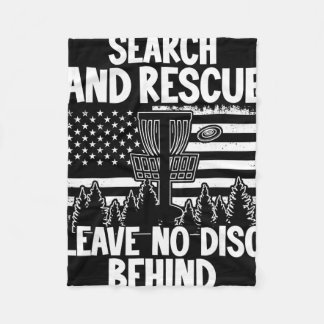 Search Rescue No Disc Behind Flag Frisbee Golf Men Fleece Deken