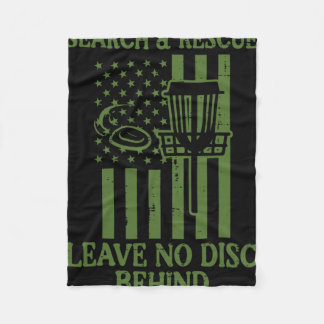 Search Rescue No Disc Behind Flag Frisbee Golf Men Fleece Deken