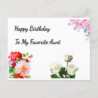 Searcy Bloemstuk Happy Birthday Tante Briefkaart