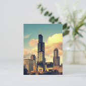 Sears Tower / Willis Tower Briefkaart - Sunset (Staand voorkant)