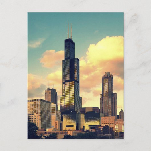 Sears Tower / Willis Tower Briefkaart - Sunset (Voorkant)