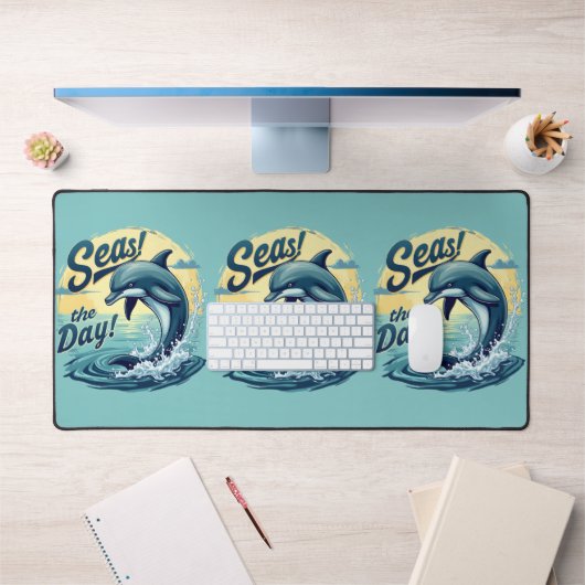 Seas Day Retro Dolphin Océan esthétique (Bureau 1)