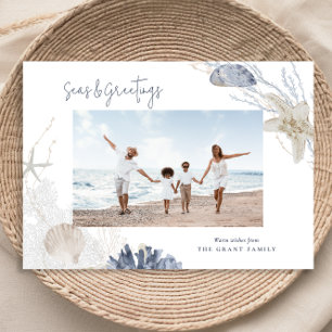 Seas & salutations Carte photo de vacances côtier