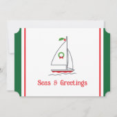 Seas & salutations jeu de mots nautiques Carte de (Devant)