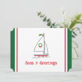 Seas & salutations jeu de mots nautiques Carte de (Debout devant)