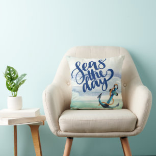 Seas the Day Ancre Coussin