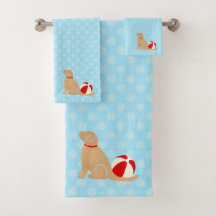 Seas the Day Beach Chiens Blue Towel Set