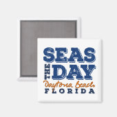 Seas the Day Daytona Beach Floride aimant (Recto/Verso)