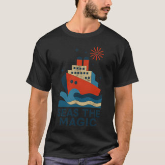 Seas the Magic Cruise Ship Tee • Retro Nautical Fi T-shirt