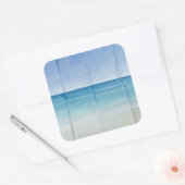 Seascape 1984 vierkante sticker (Envelop)
