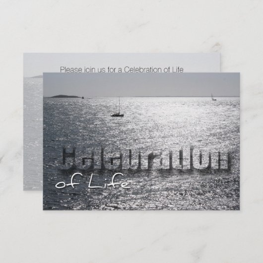 Seascape 1 Viering van het leven Memorial Service Kaart (Voorkant / Achterkant)