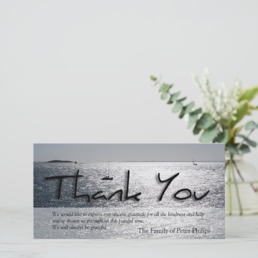 Seascape 4 Moderne sympathie Bedankkaart (Staand voorkant)