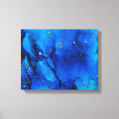 Seascape Alcohol Ink Abstract Canvas Afdruk (Voorkant)
