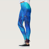 Seascape Alcohol Ink Abstract Leggings (Links)