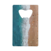 SEASCAPE BEACH SHELLS ZOMERVAKANTIE KREDIETKAART FLESSENOPENER (Achterkant)