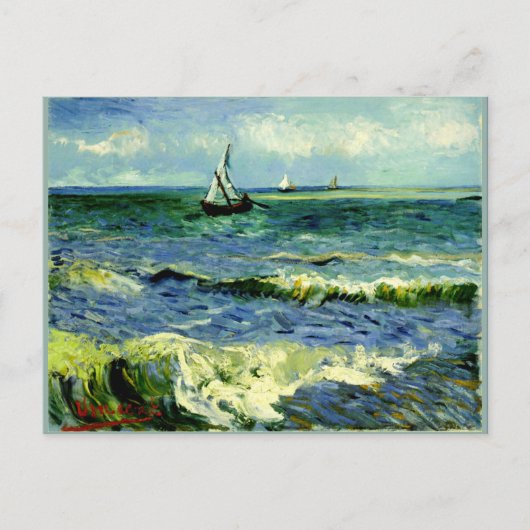 Seascape bij Saintes-Maries door Vincent van Gogh Briefkaart (Voorkant)