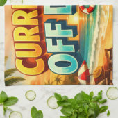 Seascape Coastal Currently Off Duty Artwork Theedoek (Gevouwen)