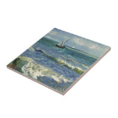 Seascape Les Saintes-Maries-de-la-Mer van Gogh Tegeltje (Zijkant)