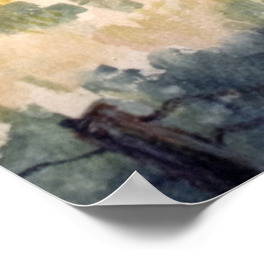 Seascape met omheining poster (Hoek)