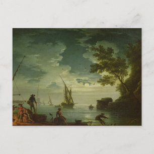 Seascape, Moonlight, 1772 Briefkaart