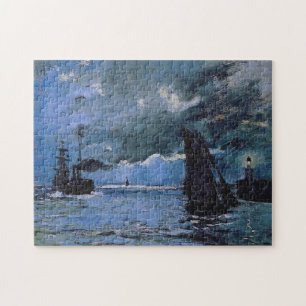 Seascape, Night Effect Monet Fine Art Legpuzzel