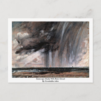 Seascape-onderzoek met regenwolken door stabiele J Briefkaart